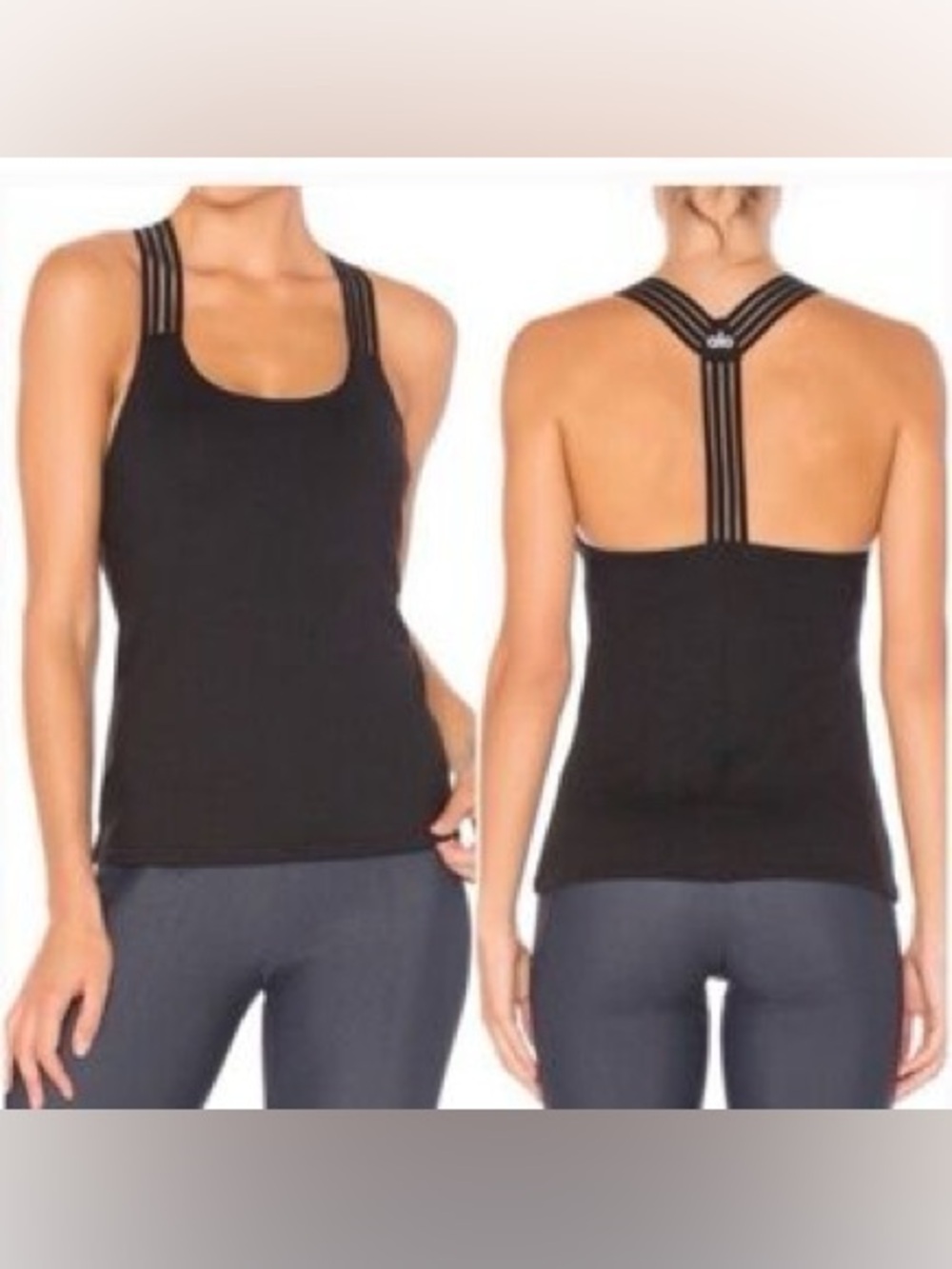 ALO Yoga Women’s Escape Bra Tank Top Black Athletic - Size Large